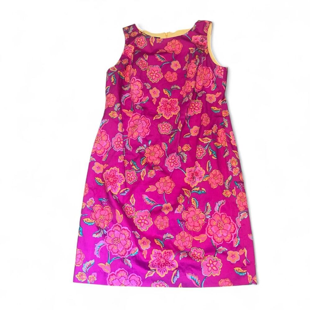 Jones New York  Women's Pink and Orange Floral Sheath Dress SZ 14 W